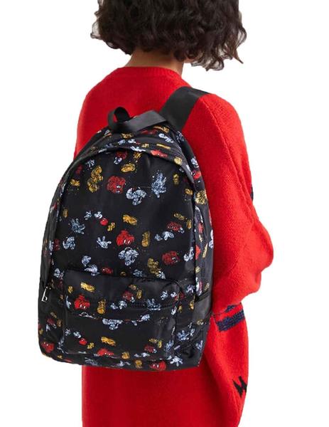 Desigual Mickey Foldes Plegab Negro