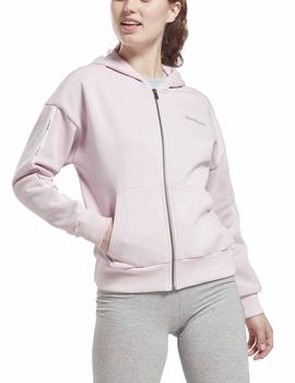 Chaqueta Reebok Piping Pack Full Zip Rosa Mujer