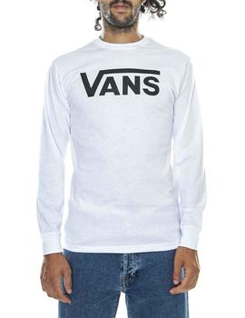 Camiseta Vans Classic Blanco/Negro ML Hombre