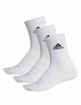 Calcetines Adidas Light Crew 3PP Blanco