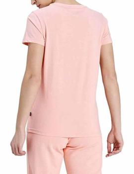 Camiseta Puma ESS+ Metallic Logo Rosa Mujer