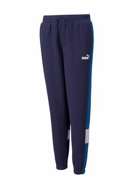 Pantalon Puma ESS+ Colorblock Marino/Azul/Bco Niño