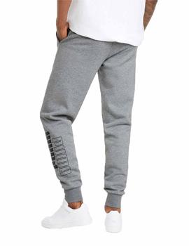 Pantalon Puma Power Logo Gris/Negro Hombre