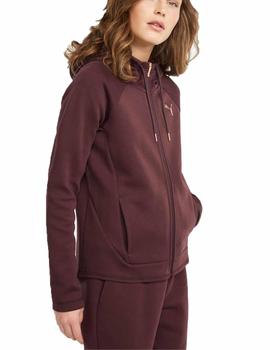 Chaqueta Puma Evostripe Full-Zip Marron Mujer