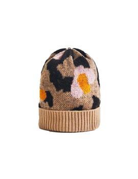 Gorro Desigual Leopard Camel Mujer