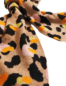 Bufanda Desigual Leopard Camel Mujer