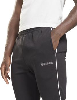 Pantalon Reebok TE Piping Jogger Negro Hombre