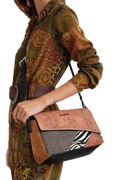 Bolso Desigual Mona Marron Mujer