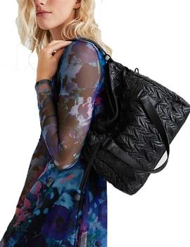 Bolso Desigual Azalea Loverty 2.0. Negro Mujer