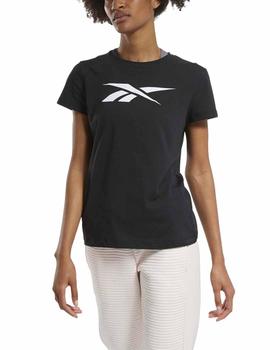 Camiseta Reebok TE Ghraphic Vector Negro Mujer