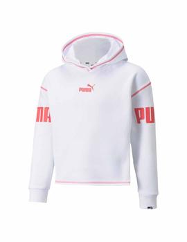 Sudadera Puma Power Blanco/Rosa Niña