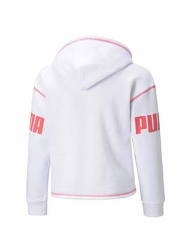 Sudadera Puma Power Blanco/Rosa Niña