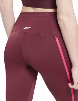 Leggings Reebok Studio Taped Granate/Fucsia Mujer