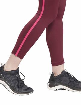 Leggings Reebok Studio Taped Granate/Fucsia Mujer