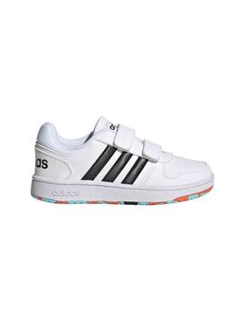 Zapatillas Adidas Hoops 2.0 CMF I Blanco/Negro/Nar