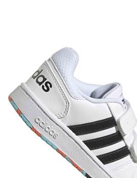 Zapatillas Adidas Hoops 2.0 CMF I Blanco/Negro/Nar