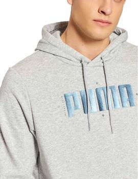 Sudadera Puma Cyber Graphic Gris Hombre