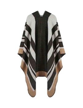 Poncho Naf Naf VPonchity Gris/Negro/Marron Mujer