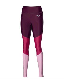 Leggings Mizuno Impulse Core Berenjena/Rosa Mujer