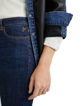 Pantalon Desigual Alba Denim Oscuro Mujer