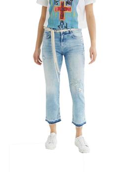 Pantalon Desigual Pondio Azul Mujer