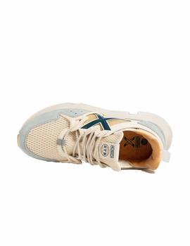 Zapatillas Munich Click 16 Beige/Gris/Rosa Mujer