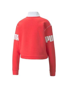 Sudadera Puma Power Half Zip Rosa/Blanco Mujer