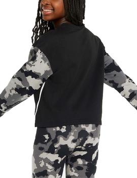 Sudadera Puma Alpha Camo Negro/Gris Niña