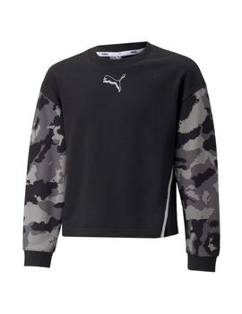 Sudadera Puma Alpha Camo Negro/Gris Niña