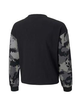 Sudadera Puma Alpha Camo Negro/Gris Niña