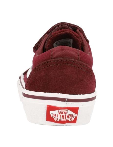 Zapatillas Vans YT Ward V Suede Canvas Granate Bco