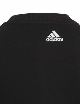 Sudadera Adidas Logo Negro/Blanco