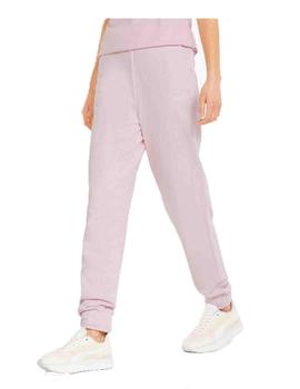 Pantalon Puma ESS+ Embroidery High Rosa Mujer