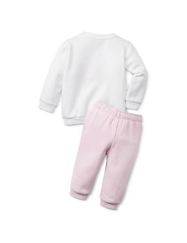 Chandal Puma Minicats ESS Cew Blanco/Rosa Niña