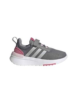 Zapatillas Adidas Racer TR21 C Gris/Rosa Niña