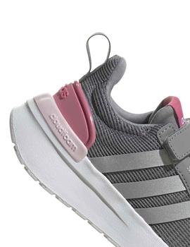 Zapatillas Adidas Racer TR21 C Gris/Rosa Niña