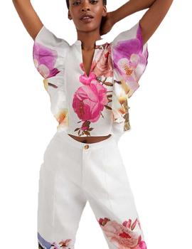 Blusa Desigual Lucrecia Blanco/Flores Mujer