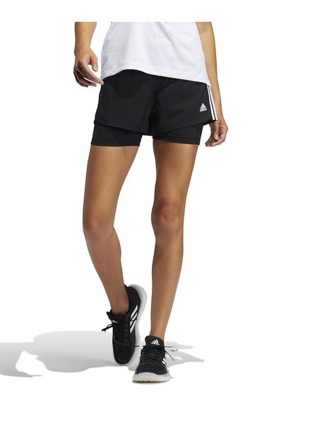 Short Adidas Pacer 3S 2 IN Negro Mujer