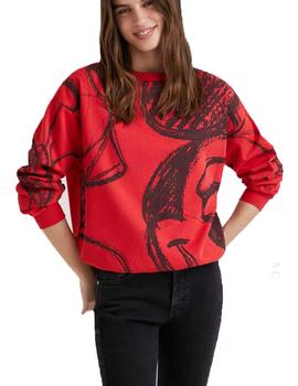 Sudadera Desigual Play Mickey Rojo Mujer