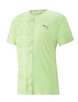 Camiseta Puma Run Graphic Verde Fluor Hombre