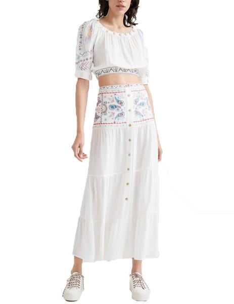 Desigual Boho Blanco Mujer