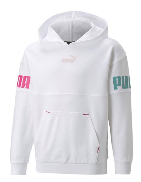 Sudadera Puma Power Colorblock Blanco Niña