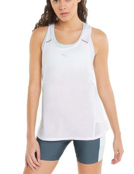 Camiseta Puma Run Cloudspun Marathon Blanco Mujer