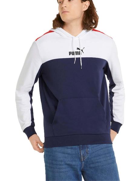 Vegetales entrada Jajaja Sudadera Puma ESS+ Block Marino/Bco/Rojo Hombre