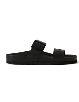 Sandalias Desigual Aries Half Logo Negro Mujer