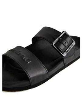 Sandalias Desigual Aries Half Logo Negro Mujer