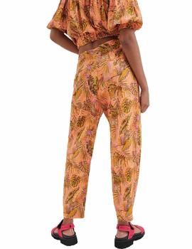 Pantalon Desigual Safari Naranja Mujer
