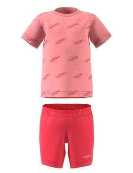 Set Adidas I Fav SS Rosa Para Niña