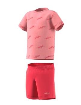 Set Adidas I Fav SS Rosa Para Niña