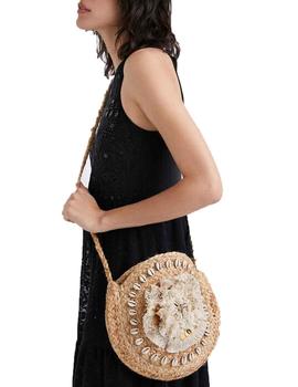 Bolso Desigual Tulum Rounded Beige Mujer